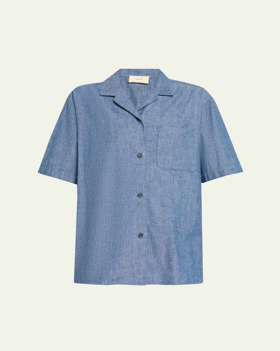 Jorge Chambray Twill Camp Shirt